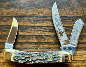 Hen & Rooster Master Cuttin Horse 3-Blade 1994 Crazy Stag