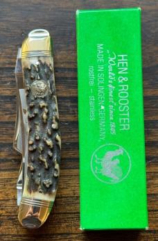 Hen & Rooster Master Cuttin Horse 3-Blade 1994 Crazy Stag