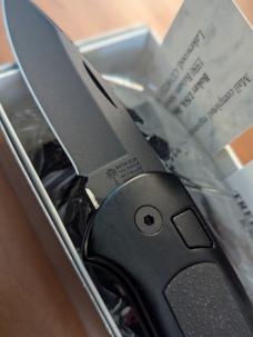 ORIGINAL GERMAN MADE 1990'S BOKER SPEED LOCK AUTOMATIC 707B BLACK ALUMINUM SWAT VERSION NIB 