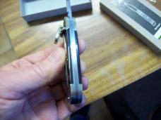 Hubertus Knife Solingen, Germany Small 08 Exotic Black Ebony Wood 5 3/4 " Open Lilyput NIB