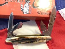 Colonel Coon (by Queen) One of 250, Jr Scout Knife w/ Great Stag Handles -NOS in orig box