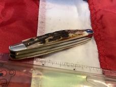 Colonel Coon (by Queen) One of 250, Jr Scout Knife w/ Great Stag Handles -NOS in orig box