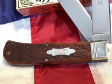 Case xx Case Classic 1992 Large Trapper, mdl# 6223, w/ Brown Bone Handles -NOS +Orig Box