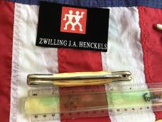 J A Henckels Large  5" Folding Hunter with Super Stag Handles in display. NOS and a beauty