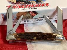 1991 Winchester Congress knife By Blue Grass Cutlery (Mdl# 4935) w/ Brown Bone Handles