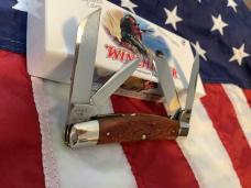 1996 Winchester Congress knife By Blue Grass Cutlery (Mdl# 4902) w/ Brown Bone Handles
