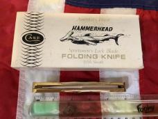 1981 Case xx Hammerhead Shark Folding Hunter w/ Stag Handles (5159 LSSP) +Orig Sheath & Box -NOS