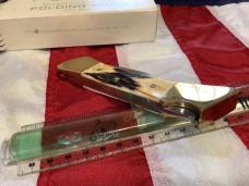 1981 Case xx Hammerhead Shark Folding Hunter w/ Stag Handles (5159 LSSP) +Orig Sheath & Box -NOS