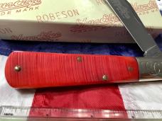 Robeson ShurEdge 5" Daddy Barlow Knife w/ Red Bone Handles -NOS in orig box & Minty 