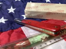 Robeson ShurEdge 5" Daddy Barlow Knife w/ Red Bone Handles -NOS in orig box & Minty 