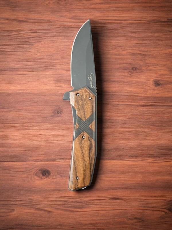 WOOX Leggenda Knife (3.5" Blade) (Carbon Fiber/Walnut Scales) 