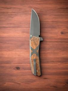 WOOX Leggenda Knife (3.5" Blade) (Carbon Fiber/Walnut Scales) 