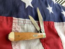Case xx 1989 Small Cokebottle Knife (7225 1/2 SS) w/ Nice Wood Handles -NOS in M/NM Condition