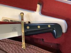 Case xx 2011? Colt, Military M-16 Theme Bowie w/ Black Synthetic Handles & Orig Sheath