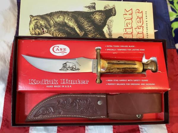 Case xx 60s-70s? Kodiak BIG HUNTER w/ Super Stag Handles -NOS & M/NM Case xx 60s-70s? Kodiak BIG HUNTER w/ Super Stag Handles -NOS & M/NM