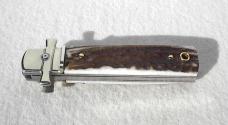 NEW AGA CAMPOLIN GENUINE STAG WITH DAMASCUS BLADE MINI DOMINUS 15cm - 6" LEVER LOCK