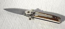 NEW AGA CAMPOLIN GENUINE STAG WITH DAMASCUS BLADE MINI DOMINUS 15cm - 6" LEVER LOCK