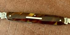 Ibberson Pen Knife By Stan Shaw, Tortoise Shell Scales, Sheffield England, Unused
