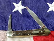 Zwilling J A Henckels 2 Blade Pen Knife w/ Great Old Stag Handles