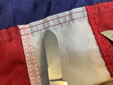 Vintage Bulldog Brand Stockman, Quarter Horseman Blade Etch w/ Sweet Stag Handles