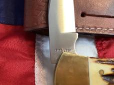 1980 Case xx Hammerhead Shark Folding Hunter w/ Stag Handles (5159 LSSP) +Orig Sheath -NOS