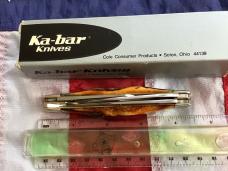 Vintage Ka-Bar Ka Bar Stockman Knife w/ big ole fat stag handles -NOS & M/NM