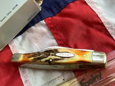 Vintage Ka-Bar Ka Bar Stockman Knife w/ big ole fat stag handles -NOS & M/NM