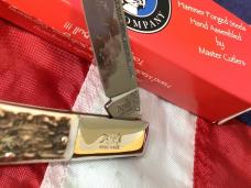2007 Bulldog Brand, HAND MADE Single Blade Barlow with Great Stag Handles -NOS -M/NM