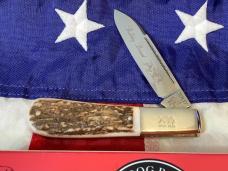 2007 Bulldog Brand, HAND MADE Single Blade Barlow with Great Stag Handles -NOS -M/NM