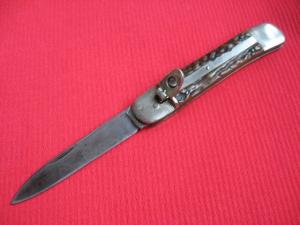 Rare Early Vintage German VOSS CUT. CO. GERMANY Stag Leverlock Knife