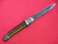 Rare Early Vintage German VOSS CUT. CO. GERMANY Stag Leverlock Knife