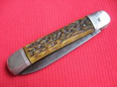 Rare Early Vintage German VOSS CUT. CO. GERMANY Stag Leverlock Knife