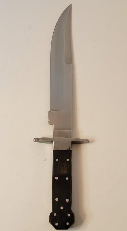 Vintage Unmarked Bowie Knife w/ Sheath #11