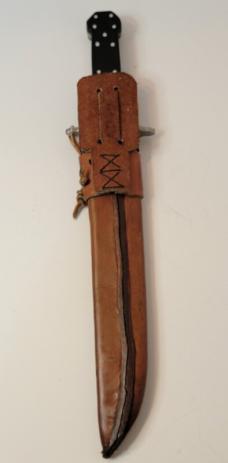Vintage Unmarked Bowie Knife w/ Sheath #11