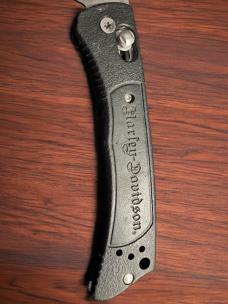 Benchmade Harley-Davidson Mini-Hardtail (3.25" Satin D2 Blade, Valox Handle)