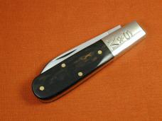 Schatt & Morgan Ebony Wood Barlow Knife By Cooper Cutlery Rare 69 S&M E Made In USA S&M Tang Stamp
