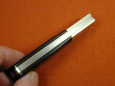 Schatt & Morgan Ebony Wood Barlow Knife By Cooper Cutlery Rare 69 S&M E Made In USA S&M Tang Stamp