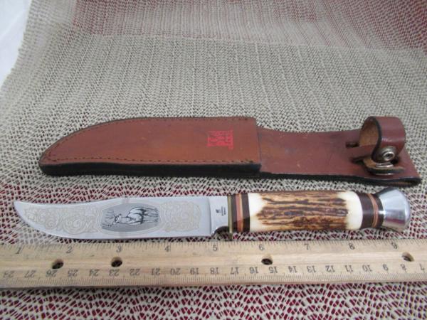 J. A Henckels  Stag Handle Fixed Blade Model # HK -500