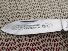 Browning Centennial 1878 to 1978 Stag Handle Canoe Serial # 1613