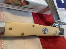 2003 Winchester Swing Guard Cheetah knife By Blue Grass Cutlery (Mdl# 27078) w/ Ivory Handles
