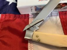2003 Winchester Swing Guard Cheetah knife By Blue Grass Cutlery (Mdl# 27078) w/ Ivory Handles