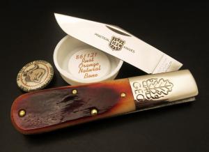 Great Eastern Cutlery #86 2-Acorn Barlow Rust Orange Natural Bone GEC 861121