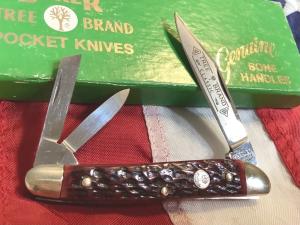 Boker Tree Brand Classic Whittler Pocket Knife w/ Jigged Bone Handles