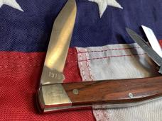 Vintage Hand Forged J A Henckels Whittler Pocket Knife (Mdl# 1913) w/ Wood Handles
