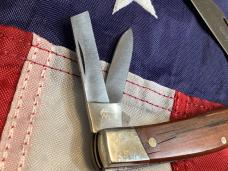 Vintage Hand Forged J A Henckels Whittler Pocket Knife (Mdl# 1913) w/ Wood Handles