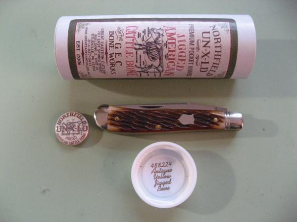 GEC 488224 NORTHFIELD SLIM DOG JACK ANTIQUE YELLOW JIGGED BONE #1