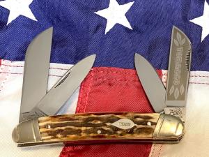 1985 Bulldog Brand Tobacco Congress w/ Gnarly Stag Handles -heavy duty and a beauty -NOS