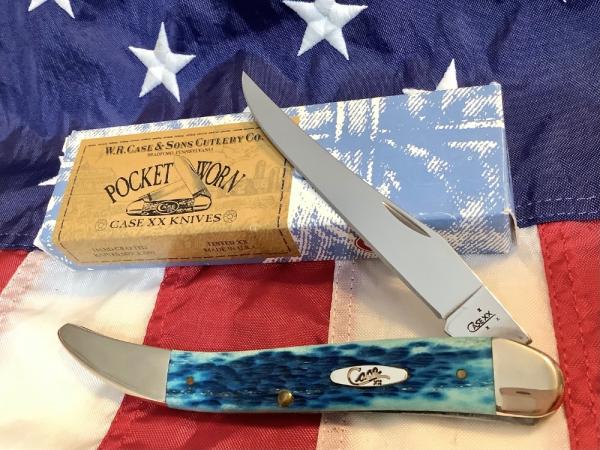 2007 Case xx Large Toothpick (MDL# 610098 SS) & Carribean Blue Bone Handles -NOS in M/NM 2007 Case xx Large Toothpick (MDL# 610098 SS) & Carribean Blue Bone Handles -NOS in M/NM