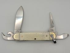 American Ironhorse White Smoothbone  IH-187WSB Scout Knife  #25