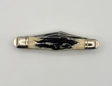  Colt CT244 Whittler 3 Blade Black Stag Bone Handle Folding Pocket Knife    #38